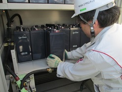 直流電源装置・自家発電設備蓄電池更新 SNSX-300、MSEX-150途中